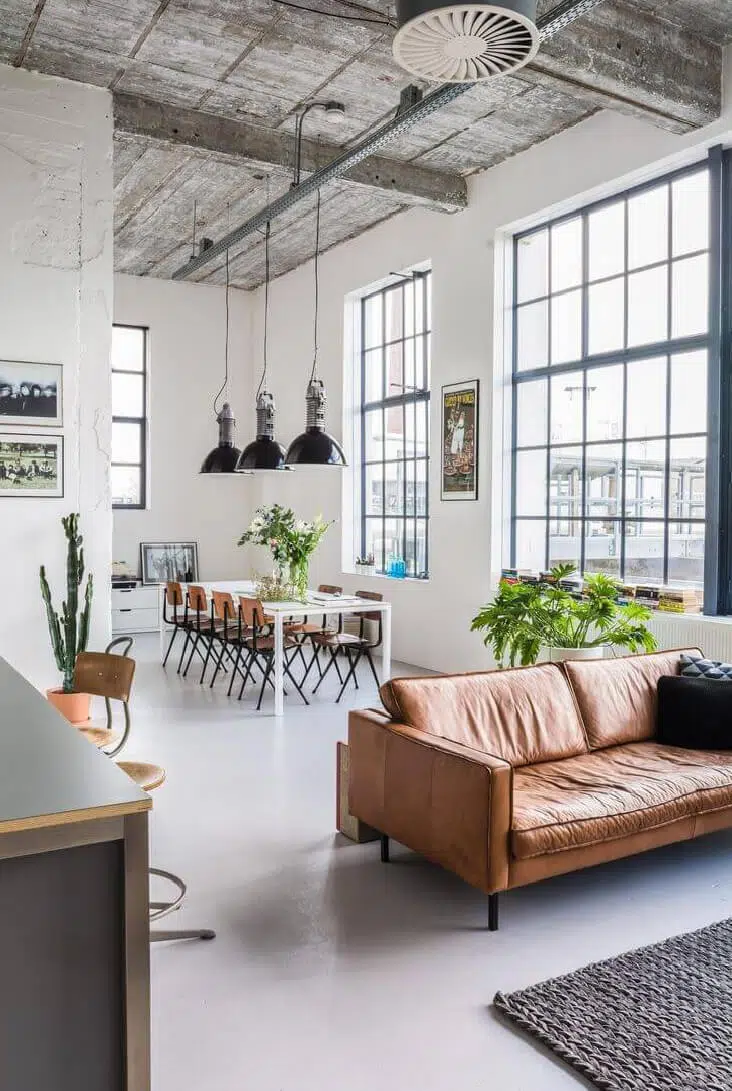 LOFT ESTILO INDUSTRIAL CON CUERO