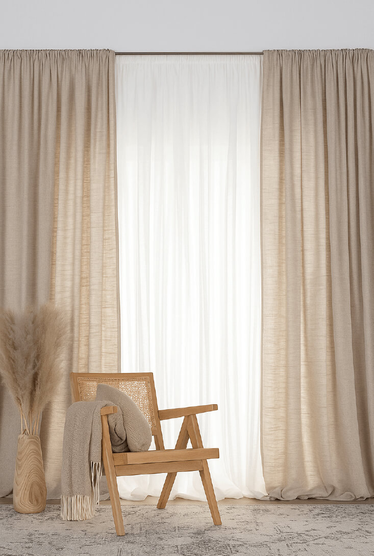 Cortinas livianas que dejen pasar la luz natural